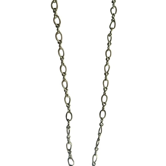 Artisan MCM Brutalist Modernist Silvertone Horseshoe Nail Necklace With Sculptur - Picture 7 of 8